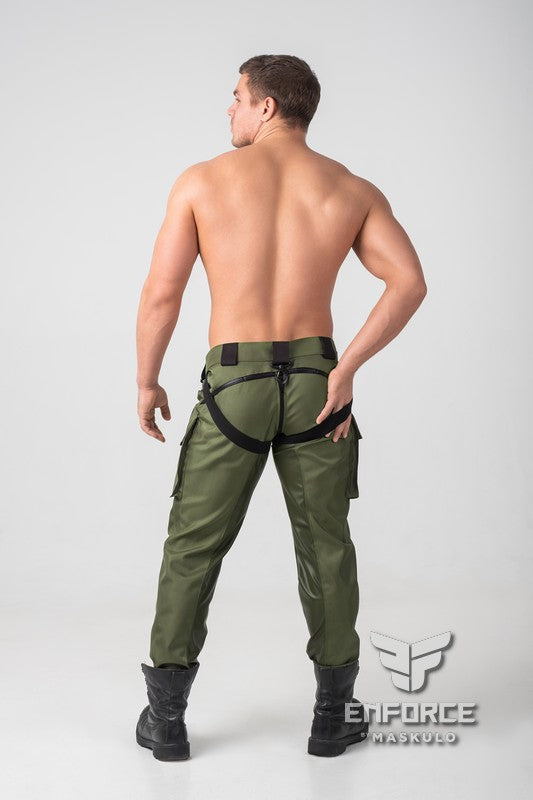 EnForce. Two-sided zippered Pants. Green 'Khaki'