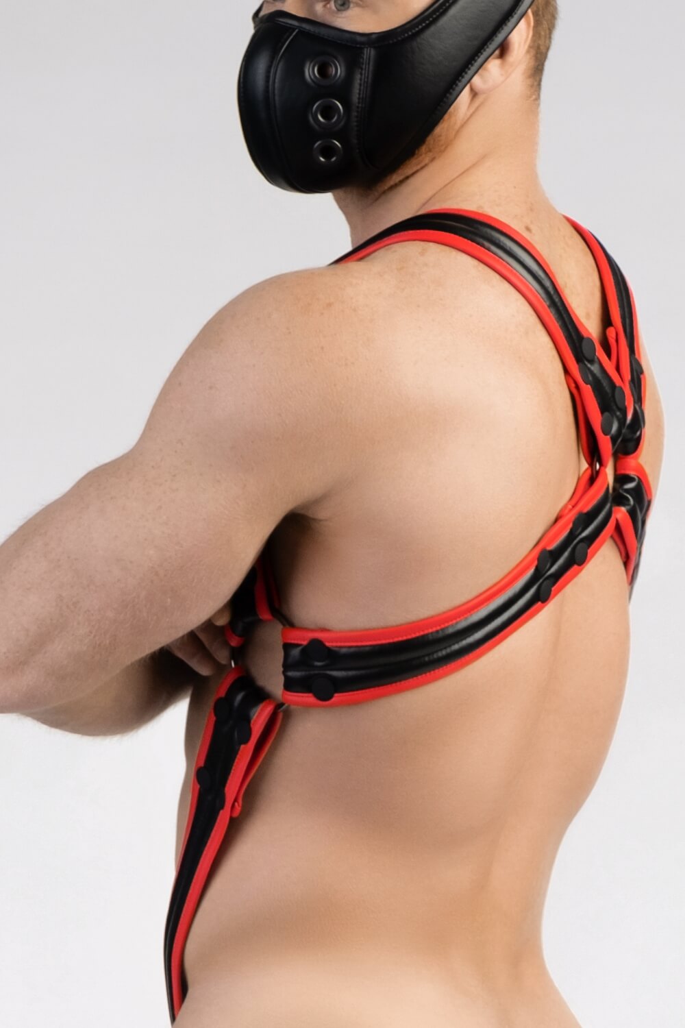 Armored Next. Body Harness. Black+Red