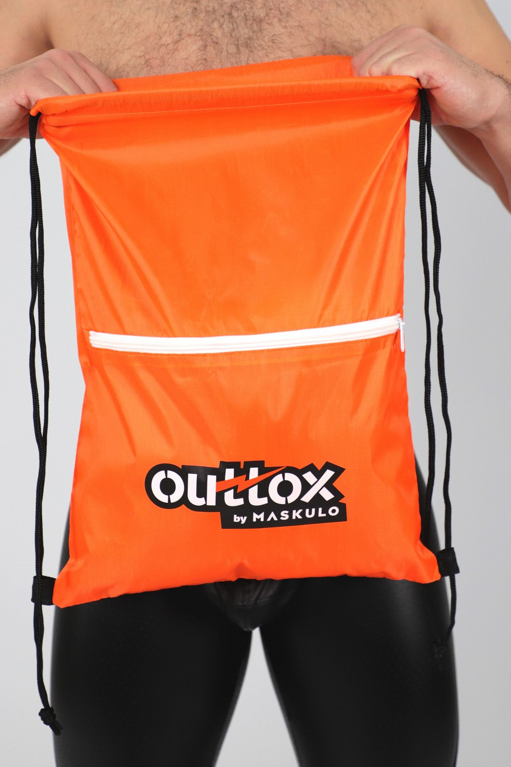 Outtox. Drawstring Bag. Orange