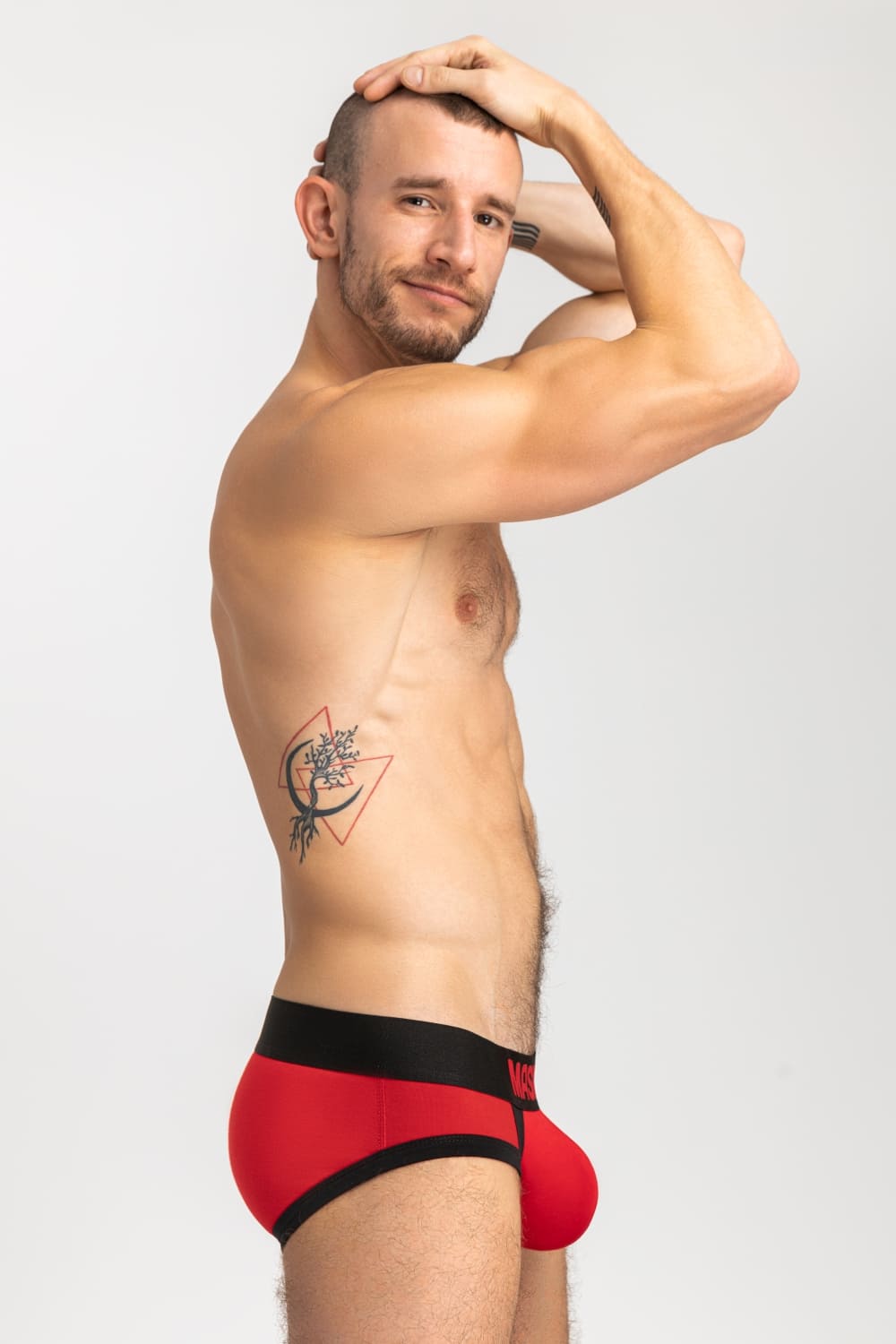CAPTAIN-A Briefs with O-Inside-POUCH. Red+Black