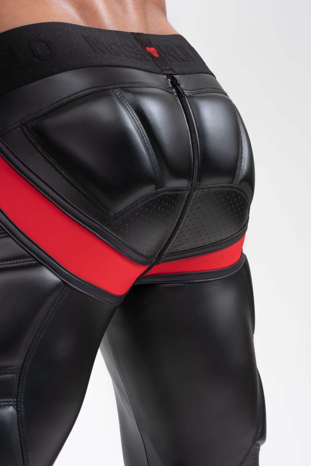 Leggings 'Big Bulge'. Black+Red